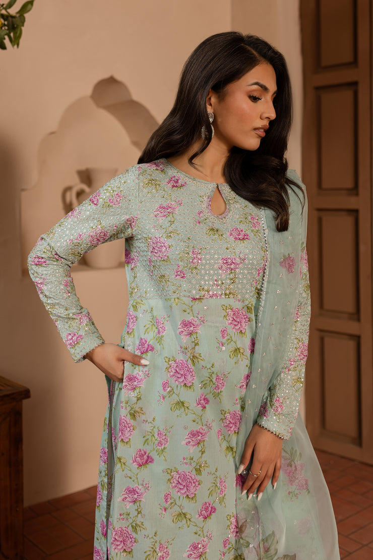 Afsana 3Pc - Printed Lawn Dress