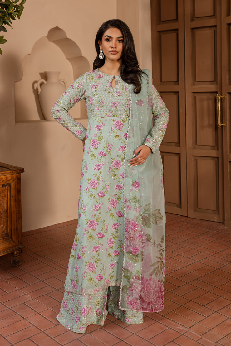 Afsana 3Pc - Printed Lawn Dress