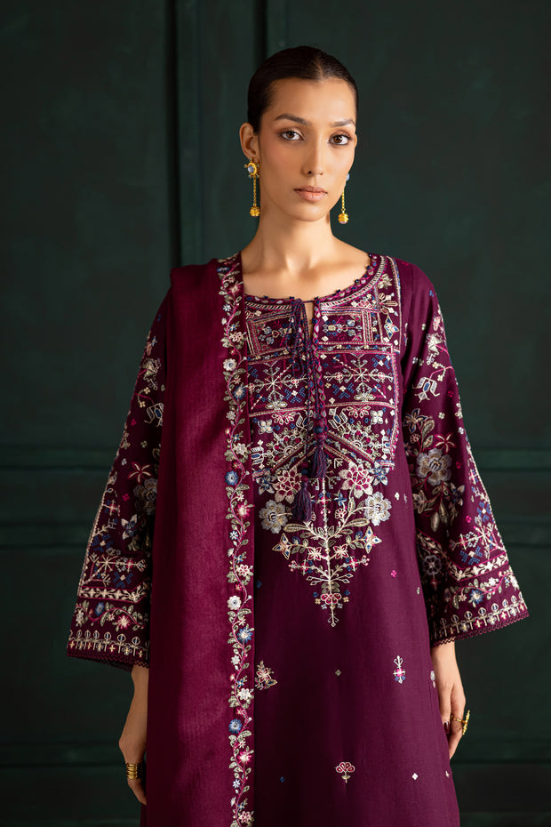 Meg 3Pc - Embroidered Khaddar Dress
