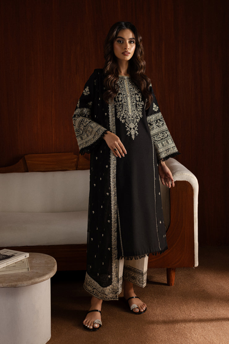 Atish 3Pc - Embroidered Khaddar Dress