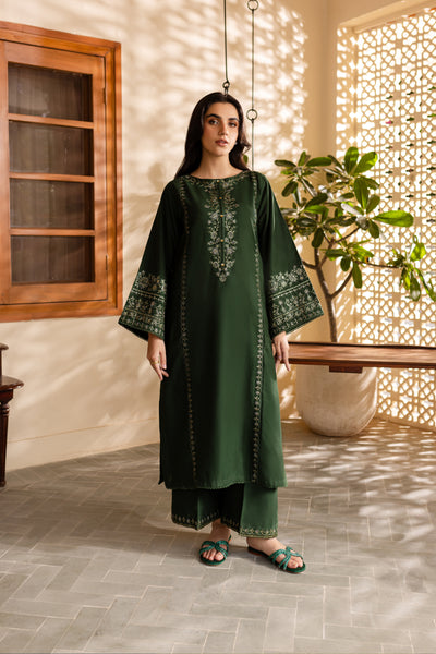 Alicent 2Pc - Embroidered Khaddar Dress