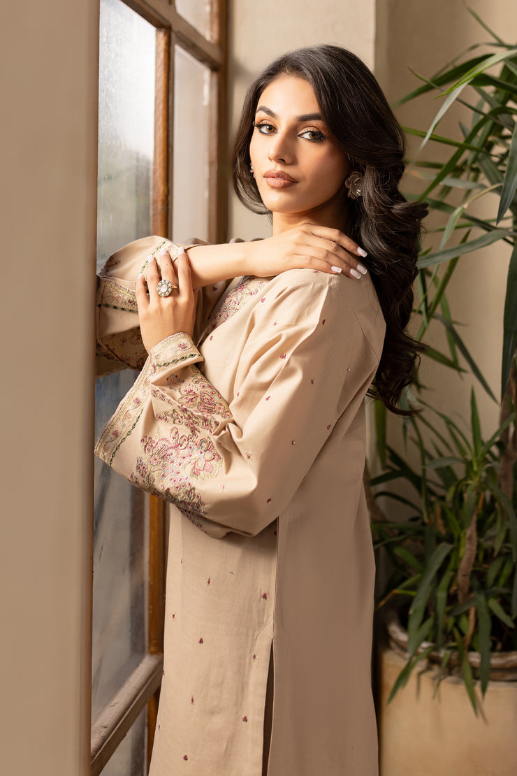 Elia 2Pc - Embroidered Khaddar Dress