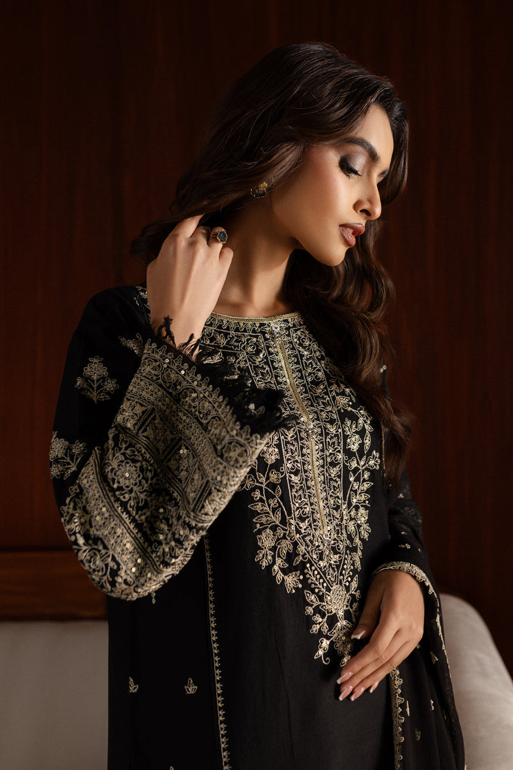 Atish 3Pc - Embroidered Khaddar Dress