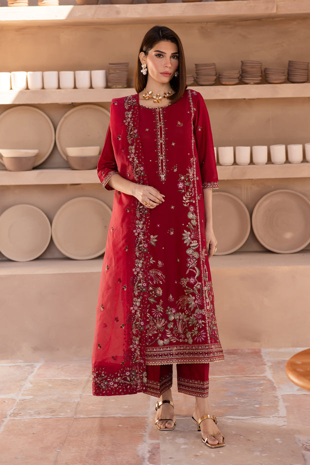 Irtaza 3Pc - Embroidered Luxe Pret