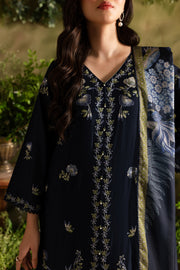 Denim 3Pc - Embroidered Lawn Dress