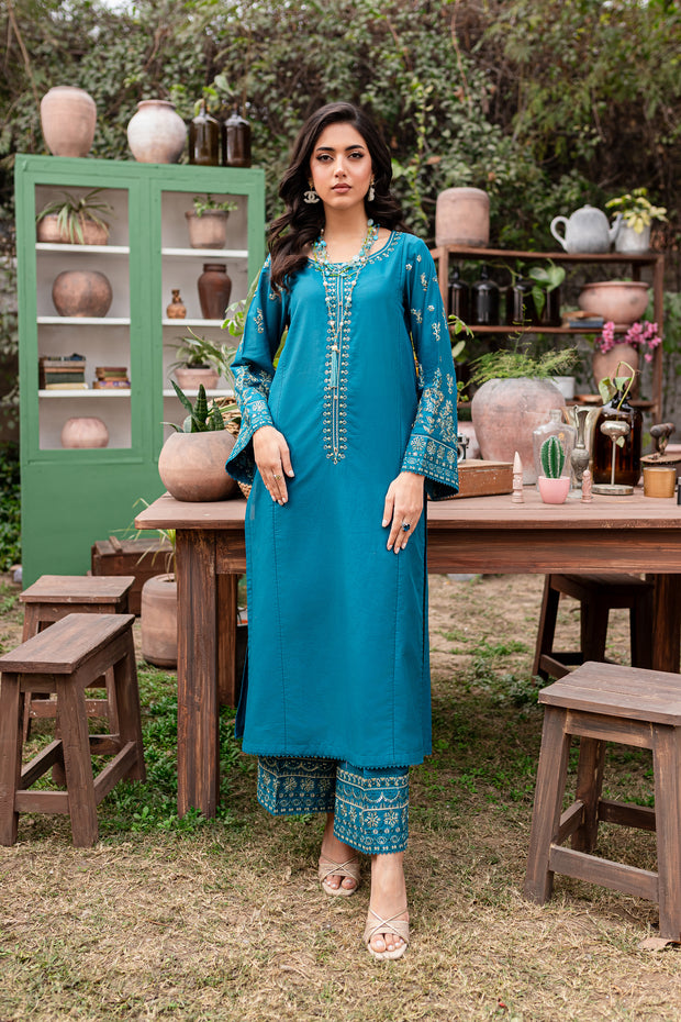 Peacock 2Pc - Embroidered Lawn Dress