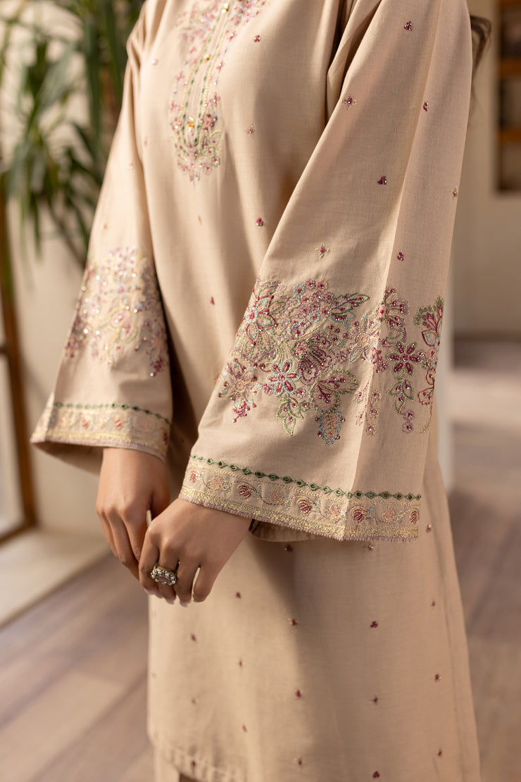 Elia 2Pc - Embroidered Khaddar Dress