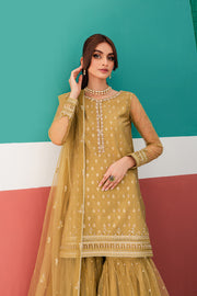 Mehndi Gharara 3Pc - Formal Dress