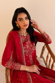 Makhmal 3Pc - Embroidered Sharara Pret