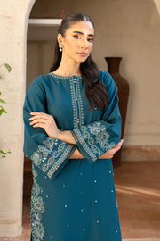 Jensen 2Pc - Embroidered Khaddar Dress