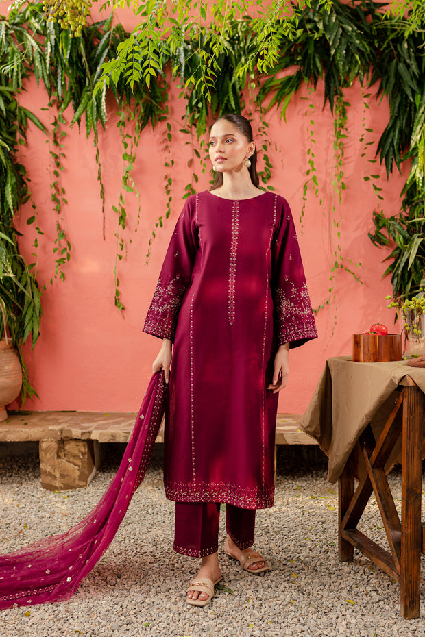 Sereia 3Pc - Embroidered Khaddar Dress