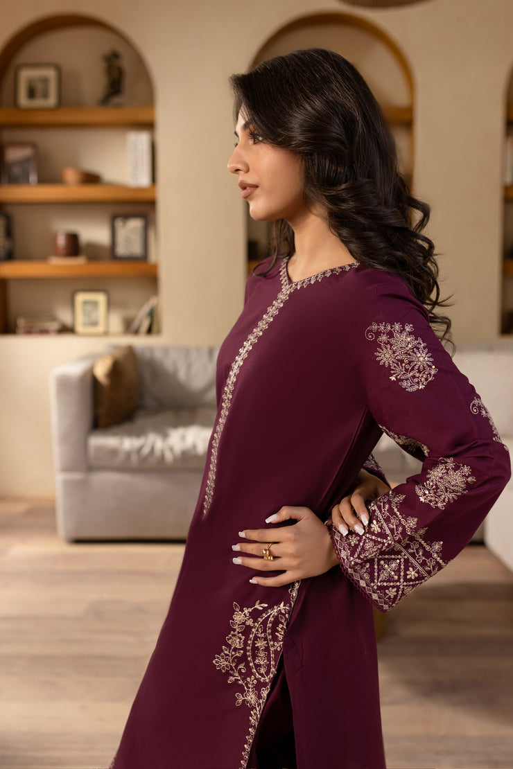 Nutcracker 2Pc - Embroidered Khaddar Dress