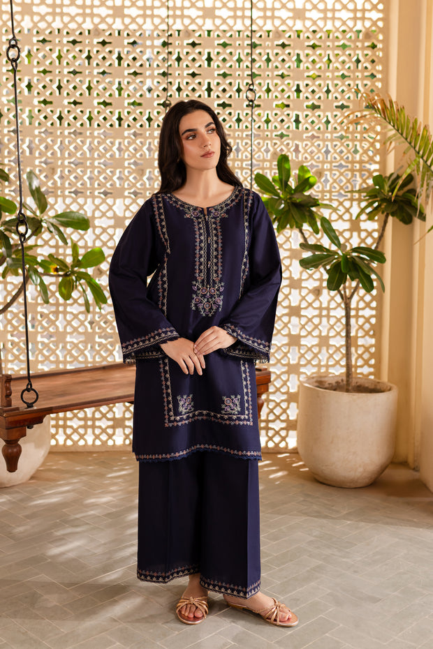 Amal 2Pc - Embroidered Khaddar Dress