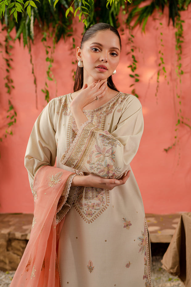 Kurt 3Pc - Embroidered Karandi Dress