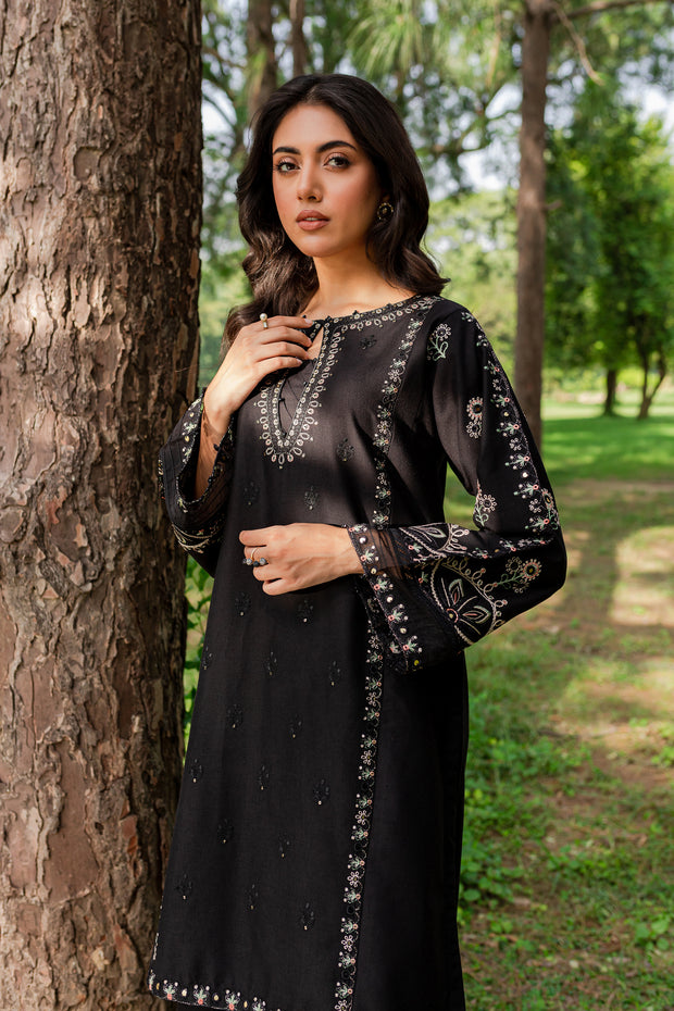 Smoky 2Pc - Embroidered Karandi Dress