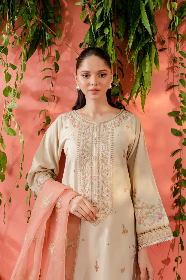 Kurt 3Pc - Embroidered Karandi Dress