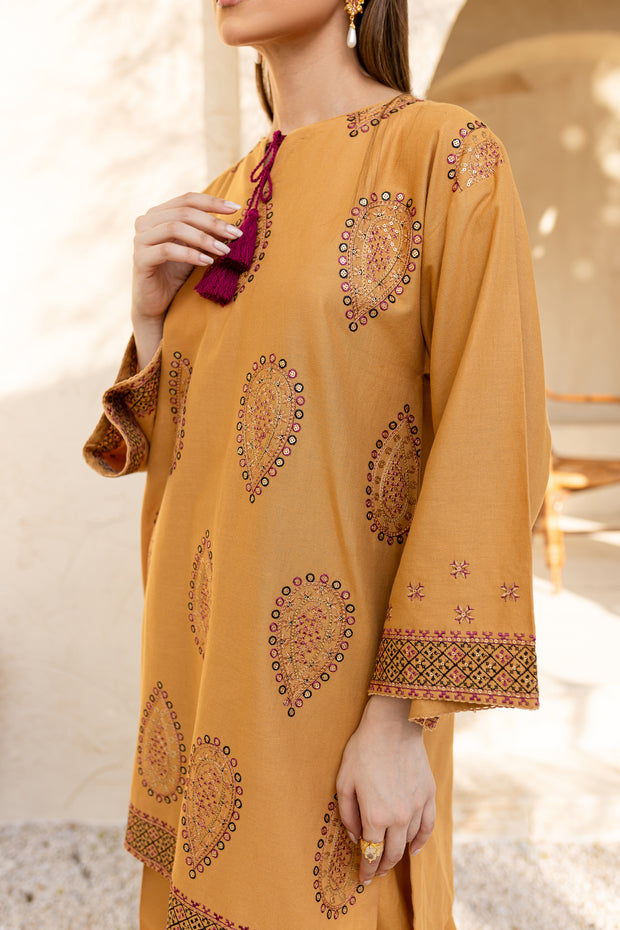 Zinnia 2Pc - Embroidered Khaddar Dress