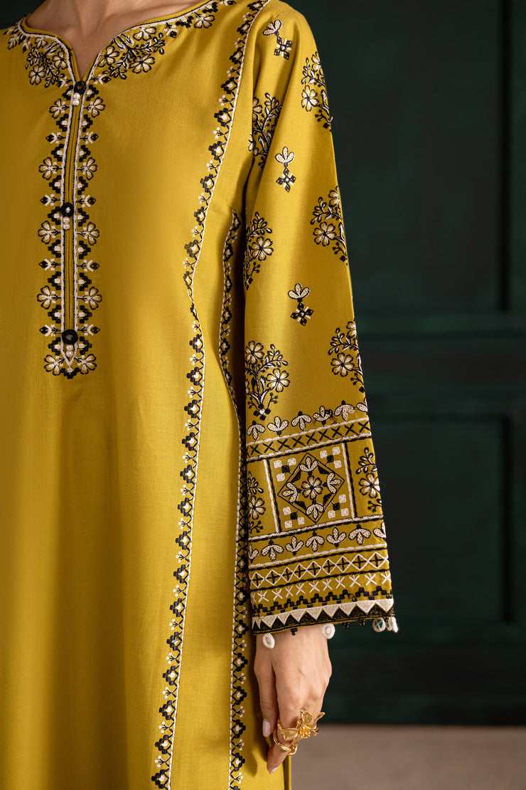 Kantha 2Pc - Embroidered Khaddar Dress