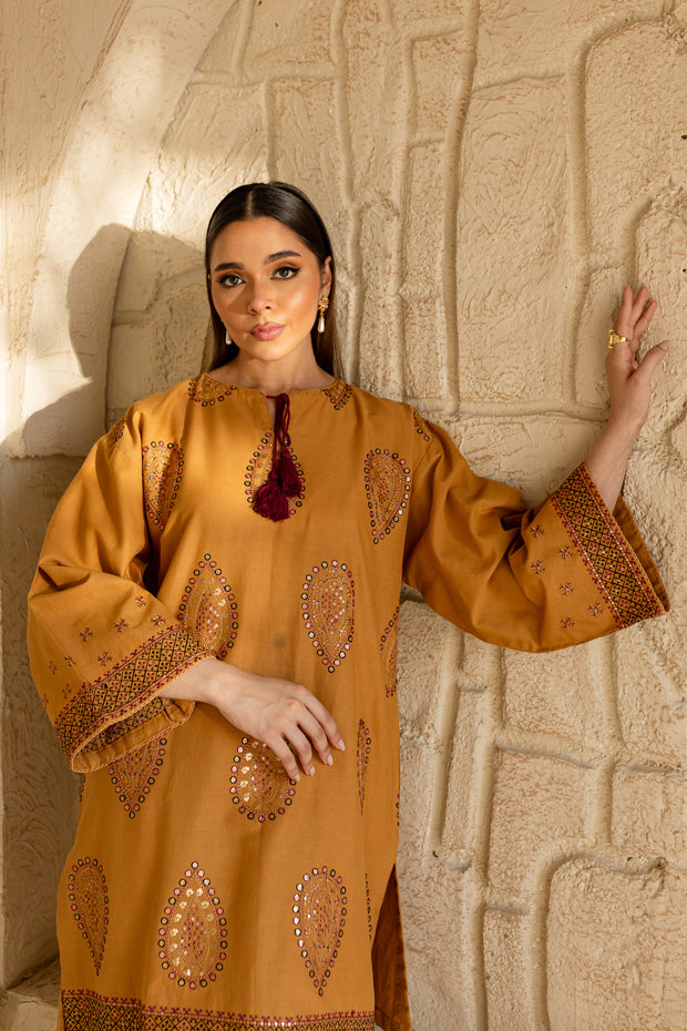 Zinnia 2Pc - Embroidered Khaddar Dress