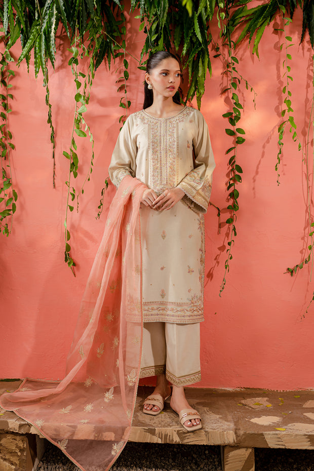 Kurt 3Pc - Embroidered Karandi Dress