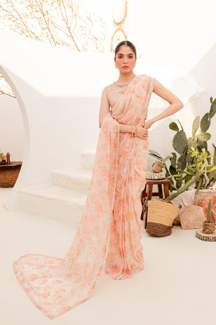 Aspin 4Pc - Luxe PRET Saree