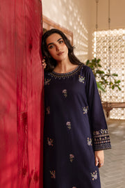 Moonlight 2Pc - Embroidered Khaddar Dress