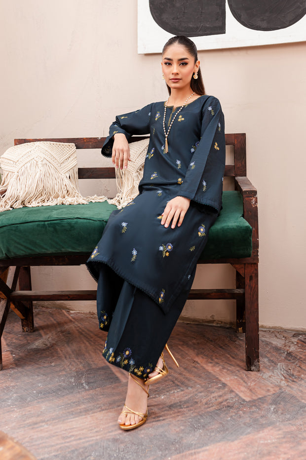 Turdy 2Pc - Embroidered Lawn Dress