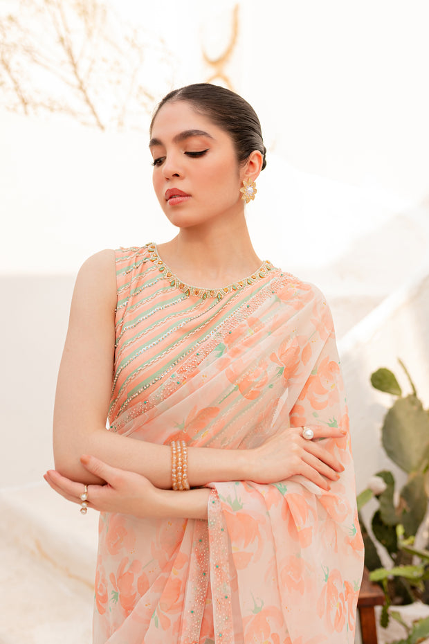 Aspin 4Pc - Luxe PRET Saree