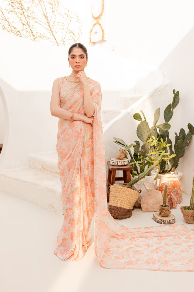 Aspin 4Pc - Luxe PRET Saree