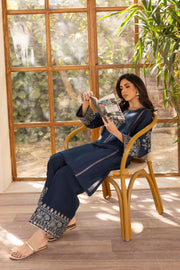 Ocean Bay 2Pc - Embroidered Khaddar Dress