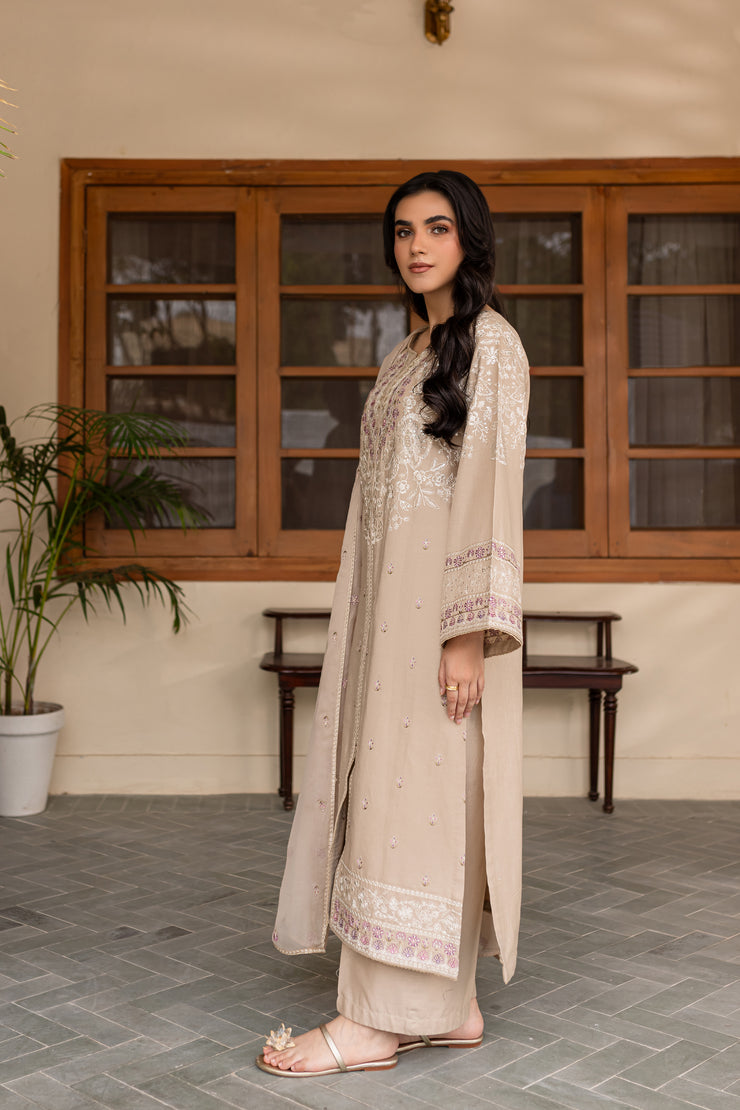 Musarrat 3Pc - Embroidered Khaddar Dress