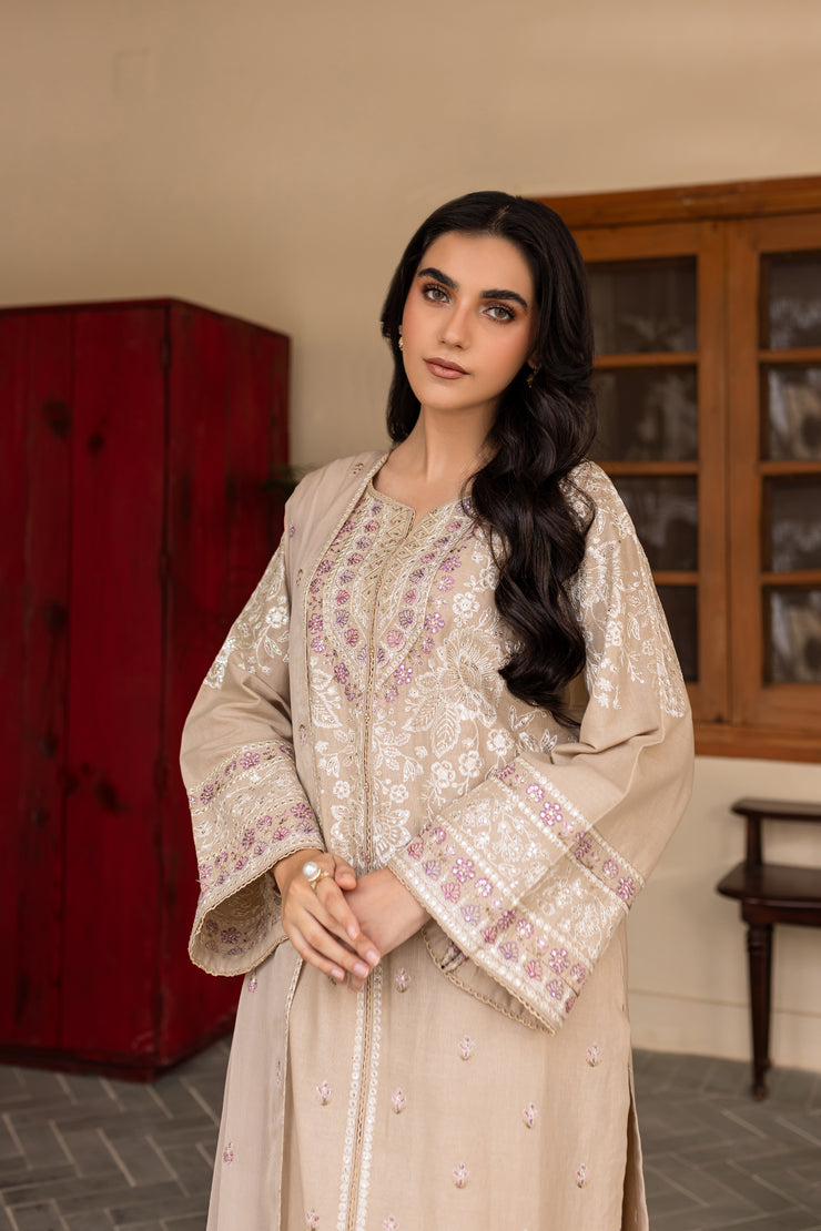 Musarrat 3Pc - Embroidered Khaddar Dress