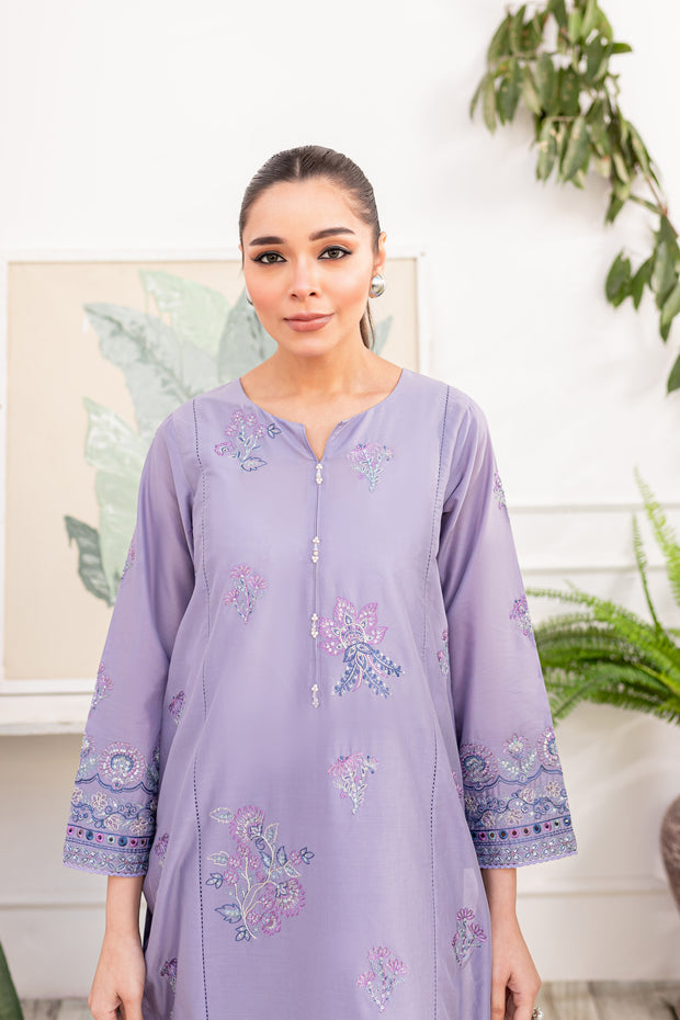Misty Dove 2pc - Embroidered Lawn Dress
