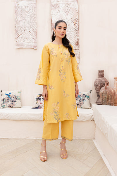 Minion 2Pc - Embroidered Lawn Dress