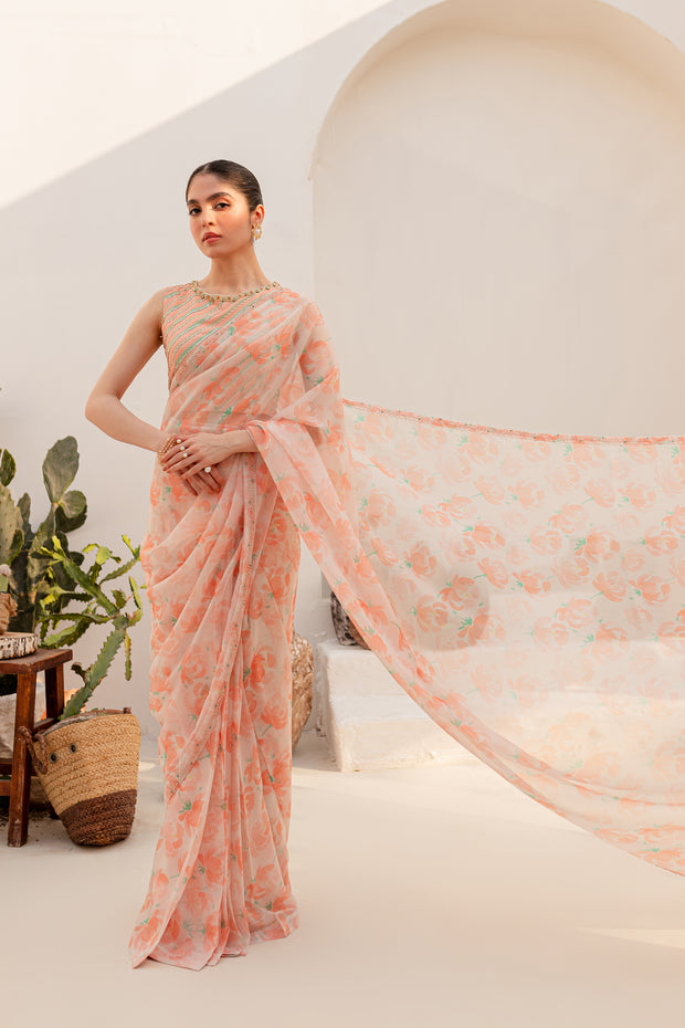 Aspin 4Pc - Luxe PRET Saree