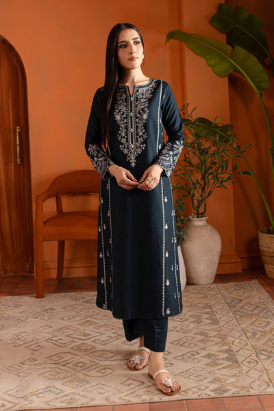 Ezzah 2Pc - Embroidered Karandi Dress