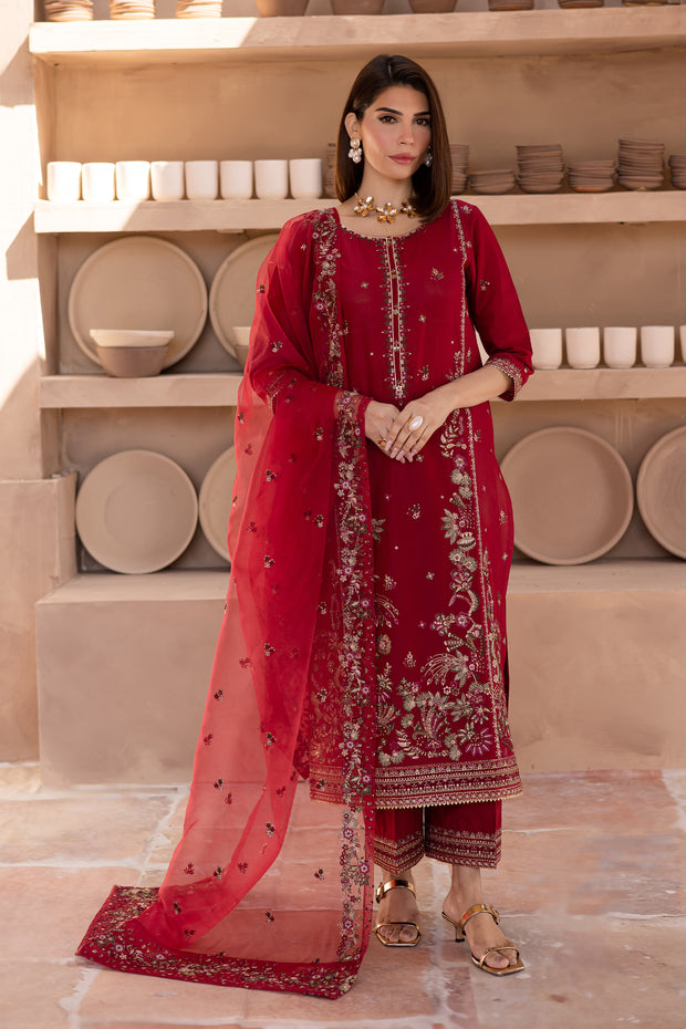 Irtaza 3Pc - Embroidered Luxe Pret