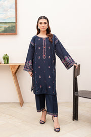 Blue Aster 2Pc - Embroidered Lawn Dress