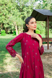 Vivian 2Pc - Embroidered Karandi Dress