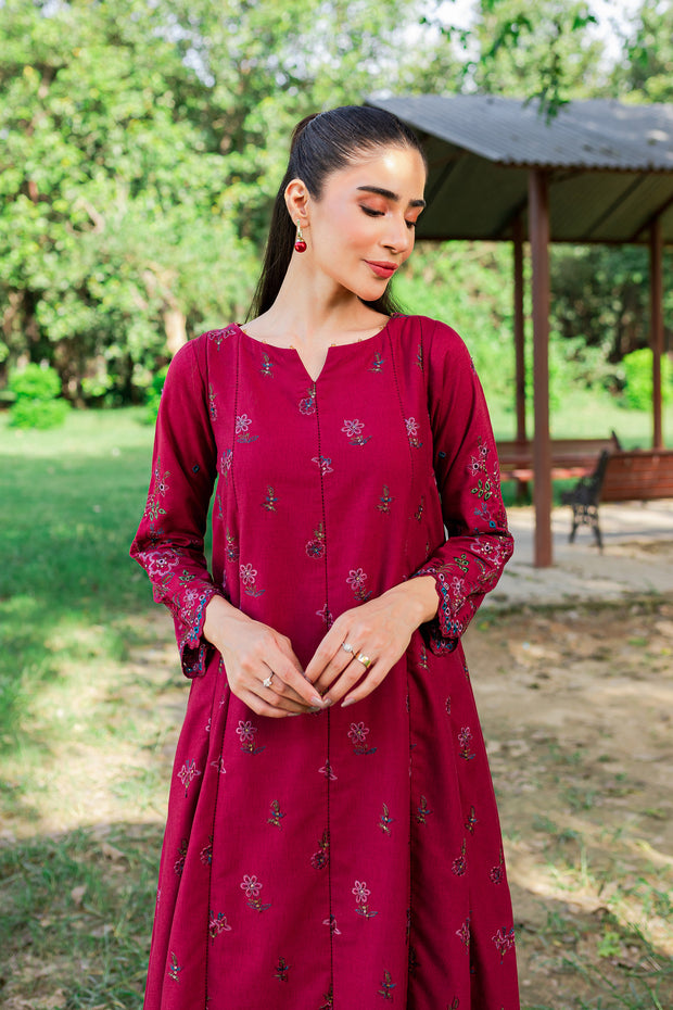 Vivian 2Pc - Embroidered Karandi Dress