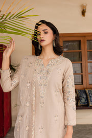 Kasha 3Pc - Embroidered Khaddar Dress