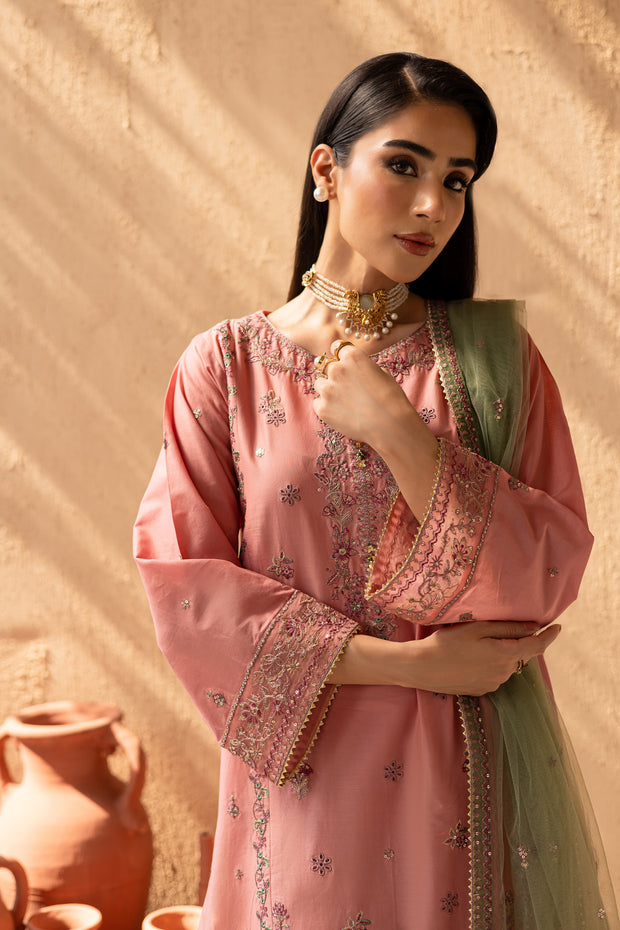 Anastasia 3Pc - Embroidered Solid Dress