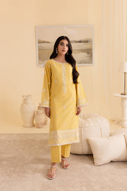 Lime Stone 2Pc - Embroidered Lawn Dress