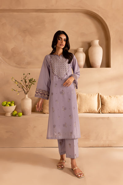 Purple Phoenix 2Pc - Embroidered Lawn Dress