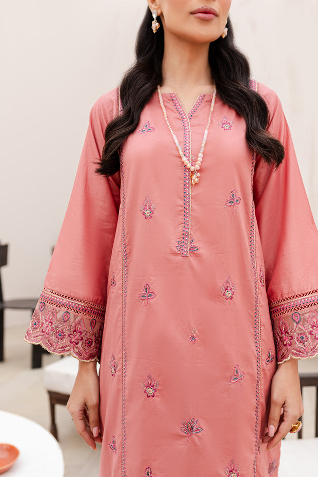 Candied Peach 2Pc - Embroidered Lawn Dress