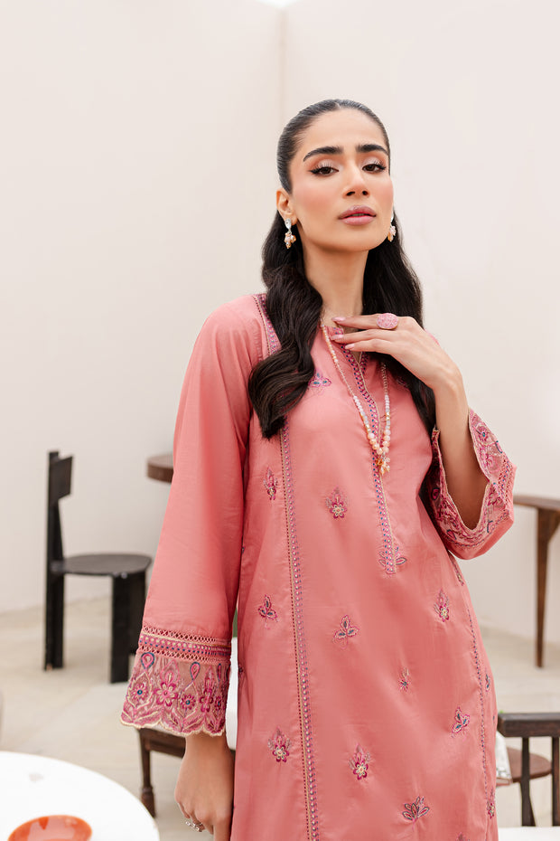 Candied Peach 2Pc - Embroidered Lawn Dress