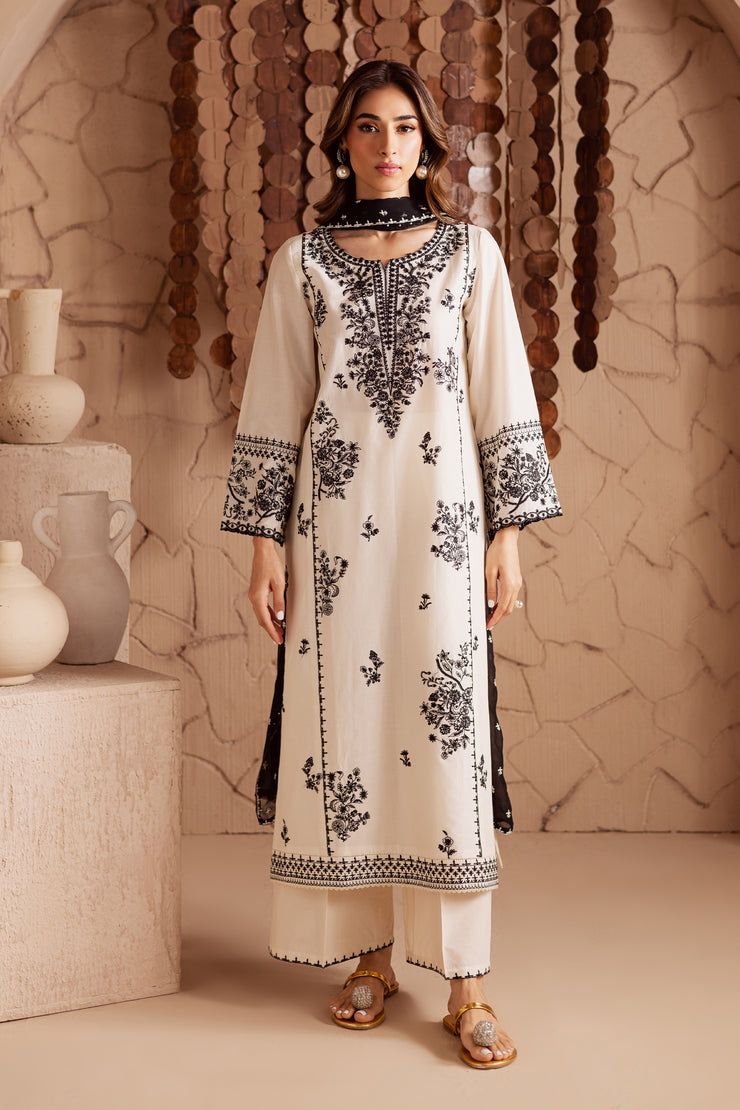Parwana 3Pc - Embroidered Lawn Dress