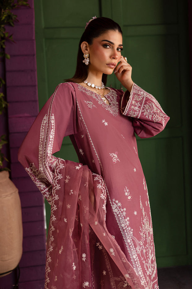 Siara 3Pc - Embroidered Solid Dress