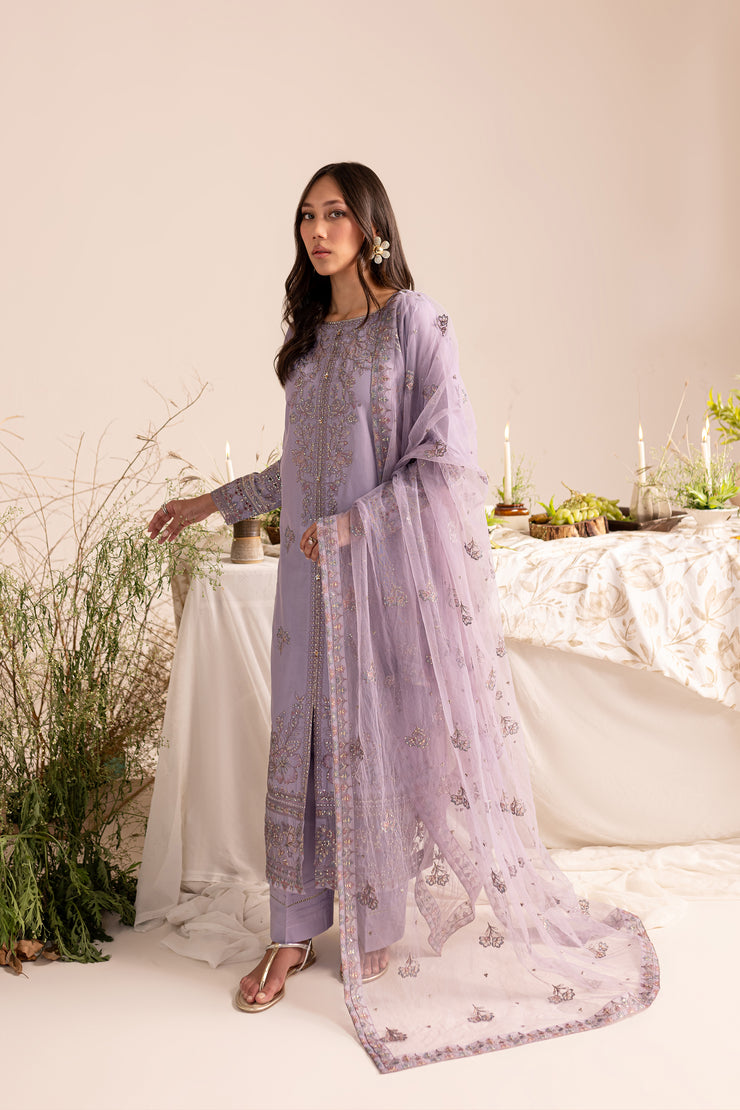 Theseus 3Pc - Embroidered Lawn Dress