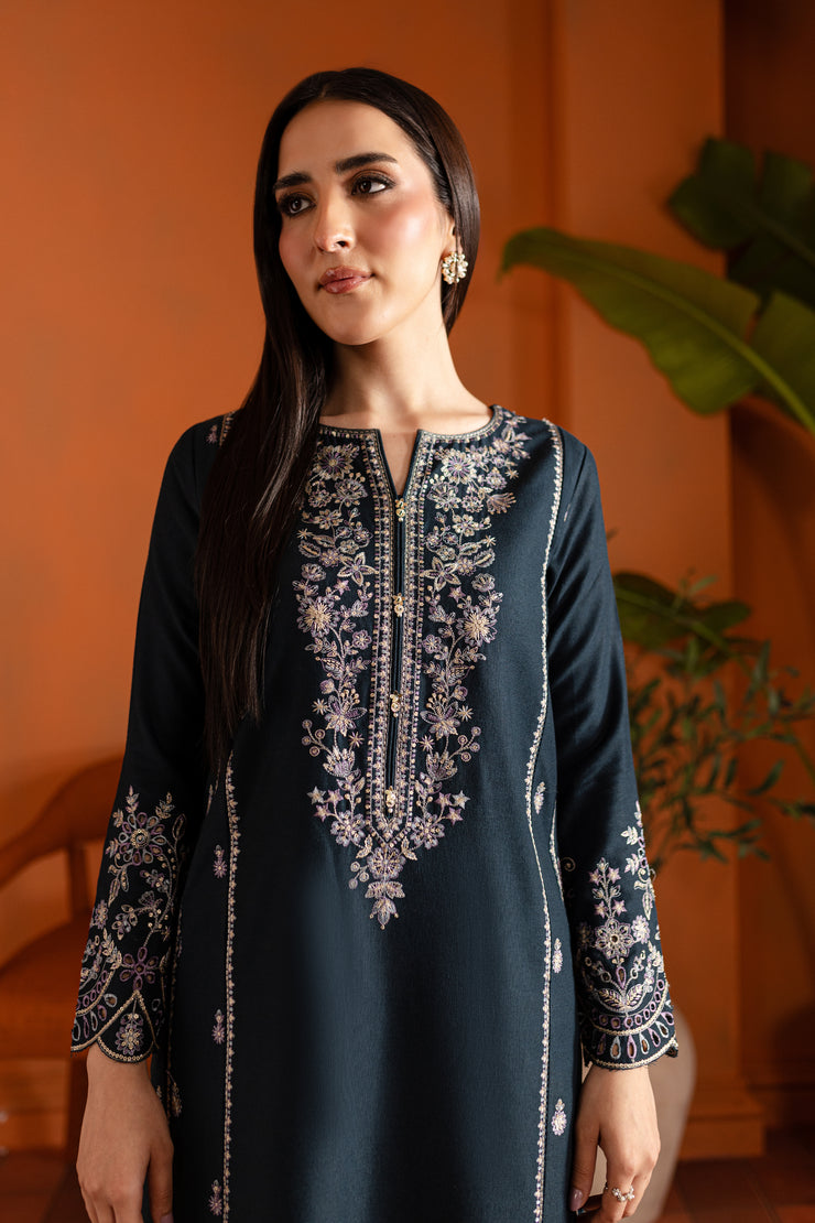 Ezzah 2Pc - Embroidered Karandi Dress